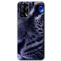 OPPO Oppo A74 Kılıf HD Desen Baskılı Arka Kapak + Temperli Cam - Kaplan