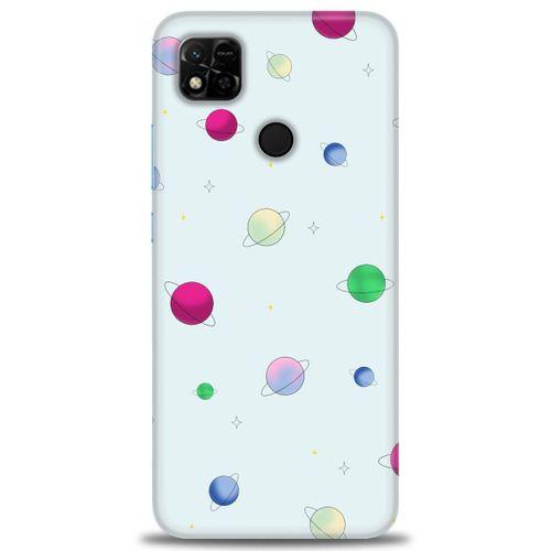 Xiaomi Redmi 10A Kılıf HD Baskılı Kılıf - Gezegenler Çizim + Tam Ekran Koruyucu
