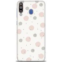 Samsung Galaxy M30 Kılıf HD Baskılı Kılıf - Soft Benekler + Tam Ekran Koruyucu