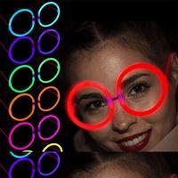 Glow Parti Gözlüğü Glow Partisi Yuvarlak Şekilli Fosforlu Gözlük 6 Adet - Lisinya