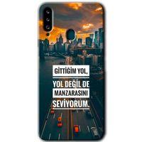 MRCİLETİSİM Samsung Galaxy A20s Kılıf HD Desen Baskılı Arka Kapak + Temperli Cam - Manzara Seviyorum
