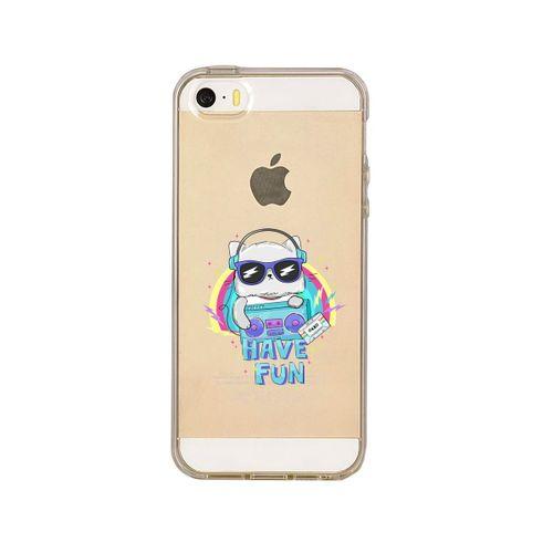 iPhone 5 Have Fun Desenli Premium Şeffaf Silikon Kılıf
