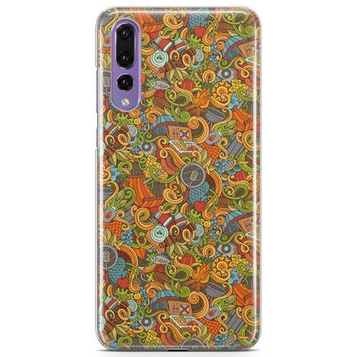 Huawei P20 Pro Kılıf Doodle Piknik Seti Arka Kapak Koruma Desenli Full Koruyucu