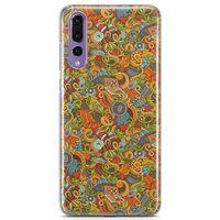 Huawei P20 Pro Kılıf Doodle Piknik Seti Arka Kapak Koruma Desenli Full Koruyucu