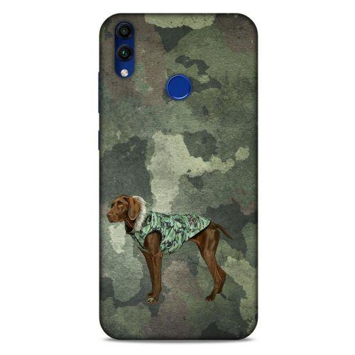 Huawei Honor 8C Kılıf Köpek Kıyafetleri (49) Ultra Silikon Kılıf Kamuflaj Mont