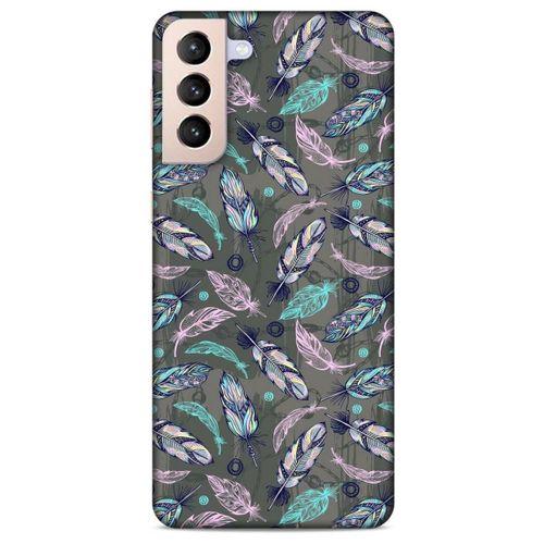 Lopard Samsung Galaxy S21 Plus Uyumlu Kılıf Tüyler (6) Silikon Kılıf