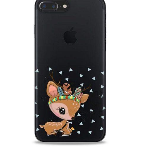 Zoologix (50) Apple Iphone 7 Plus Şeffaf Kılıf Silikon Desenli