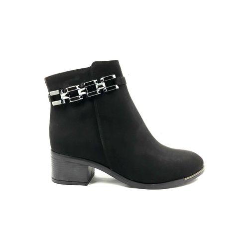 PUNTO 325035 Siyah 5 Cm Fermuarlı Kadın Bot