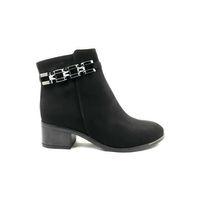 PUNTO 325035 Siyah 5 Cm Fermuarlı Kadın Bot