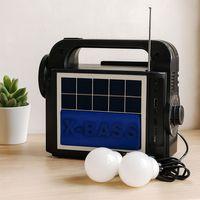 Solar 3'ü 1 Arada El Feneri Radyo MP3 Bluetooth Powerbank