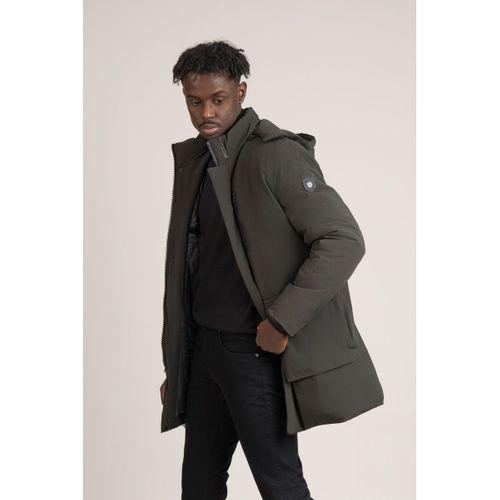 Regular Fit Çıkartılabilir Kapşonlu Suya Dayanıklı Konforlu Termal Kaban