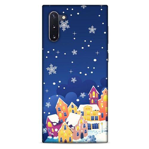 Samsung Galaxy Note 10 Kılıf Snowix (27) Tasarımlı Kılıf Turuncu Lacivert