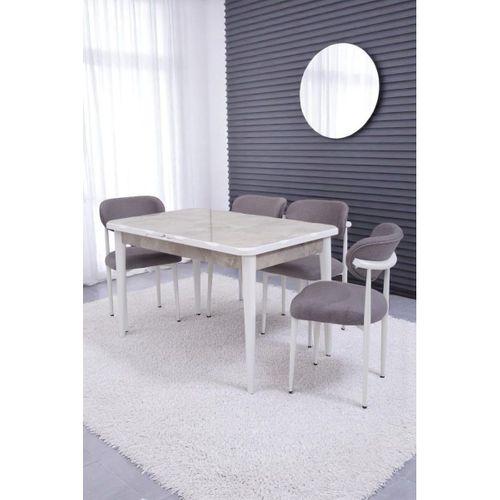 Rambla Mdf Açılır Lak Panel Mutfak Masa Sandalye Takımı 80*130cm