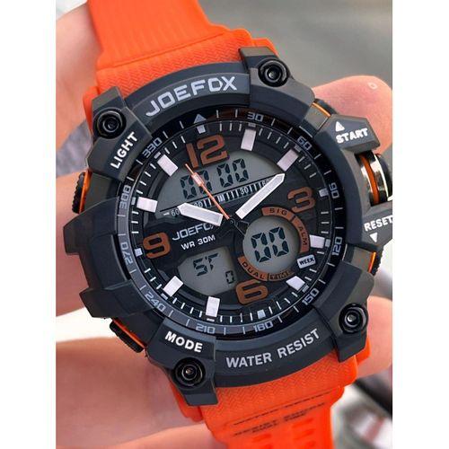 Joefox Digital Ve Analog 2 Yıl Garantili Kronmetre+Takvim+Alarm+Aydınlatma Erkek Kol Saati JOE.BK07