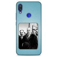 Xiaomi Redmi Note 7 Kılıf Atatürk (34) Slim Armor Kılıf Açık Mavi