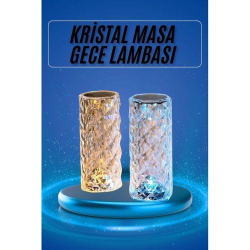 Yeni Nesil Modern Kristal Masa Ve Gece Lambası Dokunmatik Renk Değiştirebilen