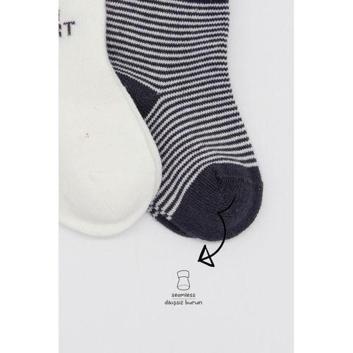Bistyle Big Heart Penye Soket Çorap 2'Li BS10117 Antrasit