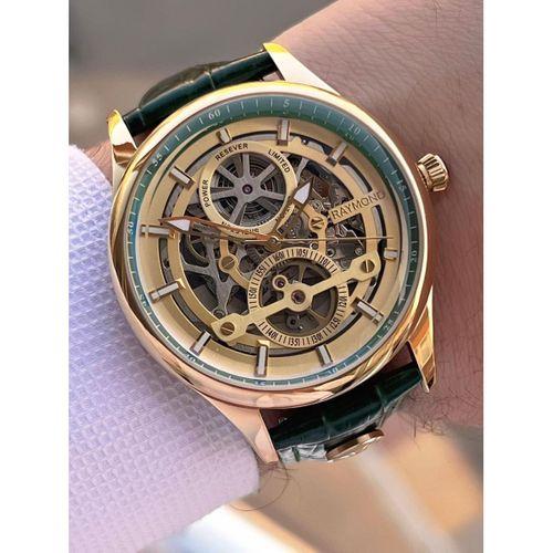 Raymond Nişan Ve Damatlara Özel Deri Kordon 2 Yıl Garantili Otomatik Erkek Kol Saati+Bileklik RMD.10