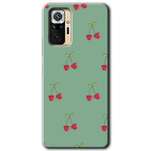 Xiaomi Redmi Note 10 Pro Kılıf Baskılı Arka Kapak - Kiraz Berry +Tam Ekran Koruyucu