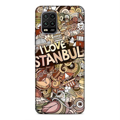 Xiaomi Mi 10 Lite Kılıf İstanbul Doodle Arka Kapak Silikon Koruma Full Koruyucu
