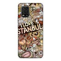 Xiaomi Mi 10 Lite Kılıf İstanbul Doodle Arka Kapak Silikon Koruma Full Koruyucu