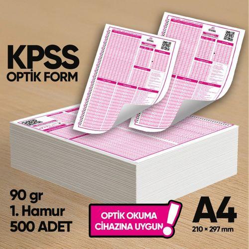 KPSS (GY-GK) Deneme Sınavları İçin 500 Adet (90 GR) Optik Form - Optik Okuma Uyumlu