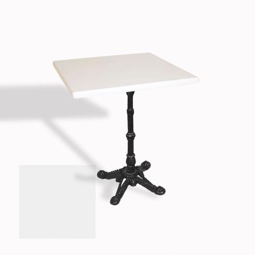 Dockers Çipa 1002 Döküm Ayak Kare Masa 60X60 cm - (Werzalit, Wermodin ve Allzalit Tabla) - Beyaz