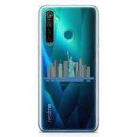 Oppo Realme 5 Pro Kılıf New York Amerika Arka Kapak Koruma Desenli Full Koruyucu