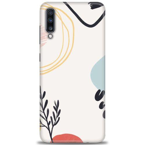 Samsung Galaxy A70 Kılıf HD Baskılı Kılıf - Siyah Dal + Tam Ekran Koruyucu