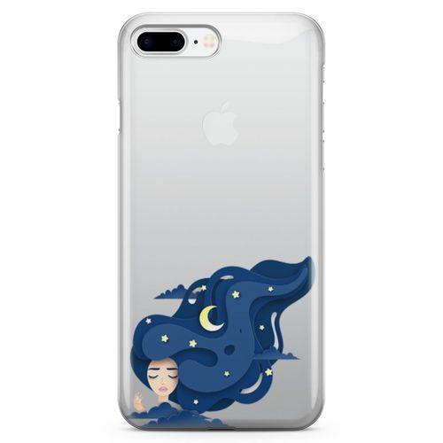 Apple iPhone 7 Plus Kılıf Origami Kadın Arka Kapak Koruma Desenli Full Koruyucu