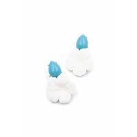 Çiçek Küpe - Beyaz