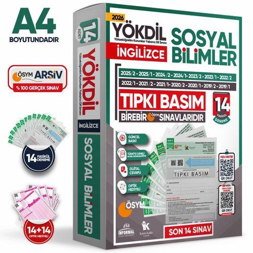 2026 YÖKDİL İngilizce SOSYAL BİLİMLER ÖSYM Çıkmış Soru Tıpkı Basım Deneme Paketi 14lü Türkiye Geneli