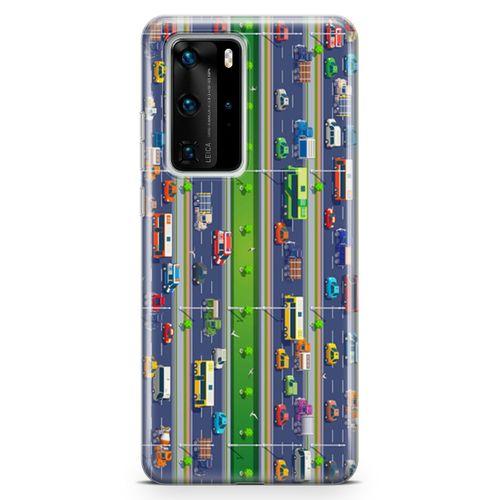Huawei P40 Pro Kılıf Otoyol Arka Kapak Koruma Desenli Full Koruyucu