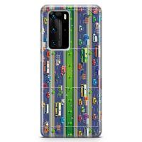 Huawei P40 Pro Kılıf Otoyol Arka Kapak Koruma Desenli Full Koruyucu