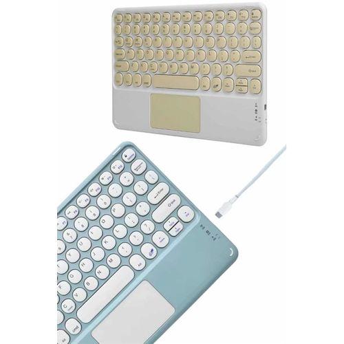Bluetooth Touchpad Klavye Ultra İnce Taşınabilir Q Klavye
