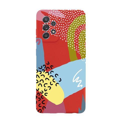 Samsung A32 Colorful Patterns Premium Silikonlu Telefon Kılıfı
