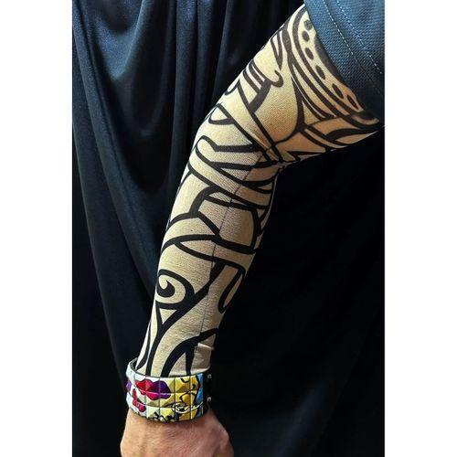 Giyilebilir Kol Dövmesi Çorap Dövme 3d Baskılı Kol Bacak Dövme 2 Adet Model 12