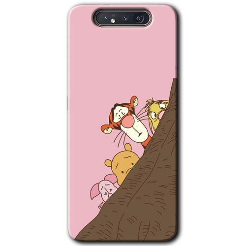 Galaxy A80 Kılıf HD Desen Baskılı Arka Kapak - Winnie the Pooh + Kırılmaz Cam