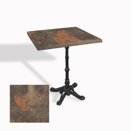 Dockers Çipa 1002 Döküm Ayak Kare Masa 70X70 cm - (Werzalit, Wermodin ve Allzalit Tabla) - Metalic Oxid 1