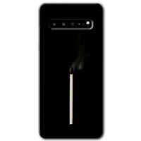 Samsung Galaxy S10 Plus Kılıf HD Desen Baskılı Arka Kapak + Temperli Cam - Sönmüş Kibrit