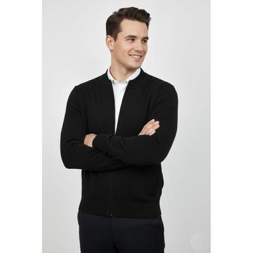 Erkek Hakim Yaka Astarlı Triko Fermuarlı Mont BGL-ST04832