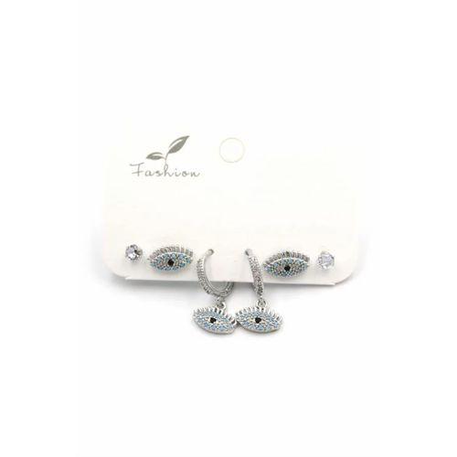 Çoklu Göz Küpe - Gümüş