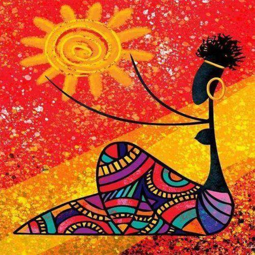 Canvas Afrika Güneşi Sayılarla Boyama Seti  Rulo 90 x 110 cm