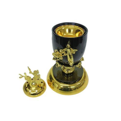 Buhurdanlık Seramik Elektrikli Altın Dekorlu Kapak Ve Ayak