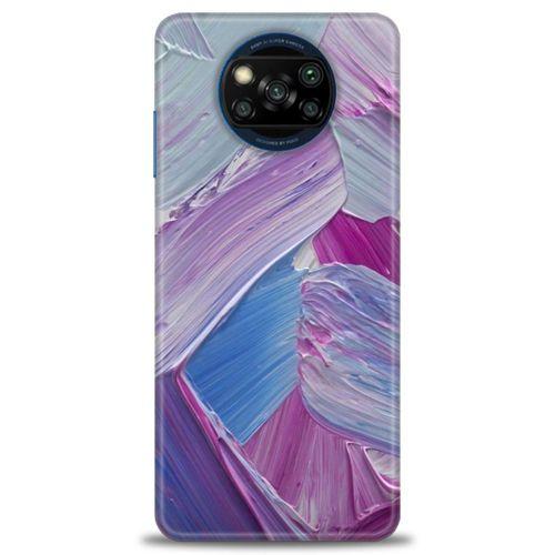 Xiaomi Poco X3 Pro Kılıf HD Baskılı Kılıf - Purple + Tam Ekran Koruyucu