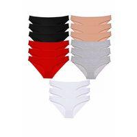 15 adet Eko Set Likralı Kadın Slip Külot Çok Renkli