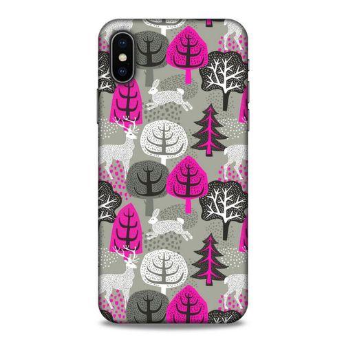 Apple iPhone XS Kılıf Snowix (31) TPU Kılıf Fuşya Gri