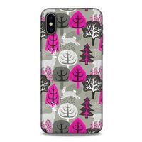 Apple iPhone XS Kılıf Snowix (31) TPU Kılıf Fuşya Gri