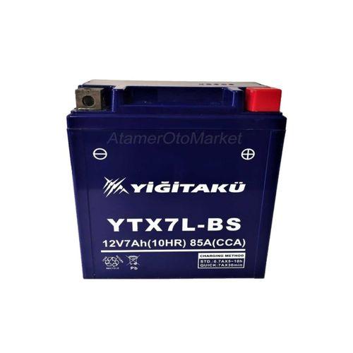YİĞİT AKÜ 12 V 7 AH-AMPER YTX7L-BS MOTOSİKLET AKÜSÜ-YİĞİT AKÜ 2021/5 ÜRETİM