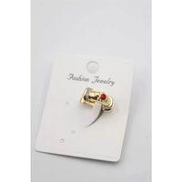 Taşlı Kıkırdak Küpe - Altın